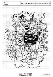 Doodle boyama sayfaları